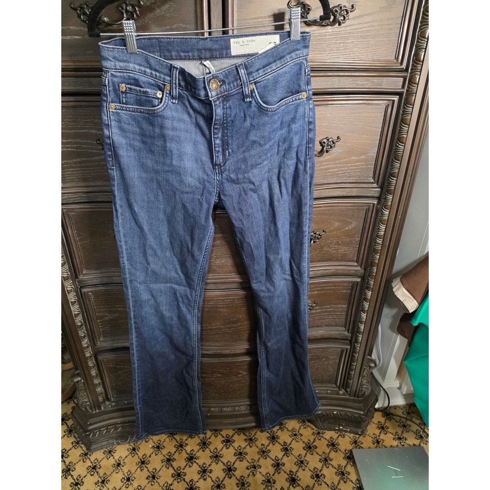Rag & Bone The Peyton Mid-Rise Bootcut Jeans Rhinebeck Wash 26 RJ4225F15RH